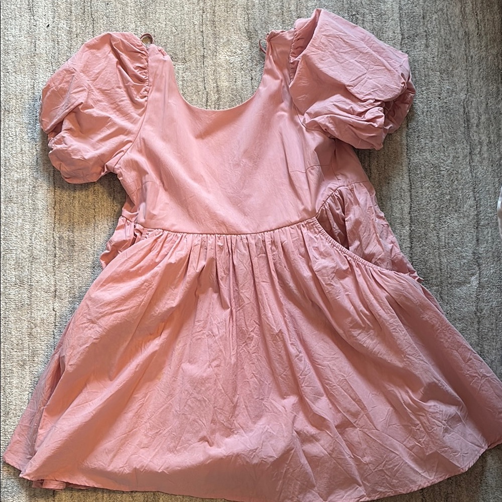 Pink Puff Sleeve Dress